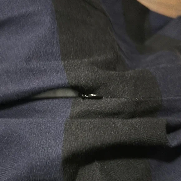 Banana Republic Black and Blue Striped Stretch Faded Denim Dress 16 Tall - Picture 12 of 14